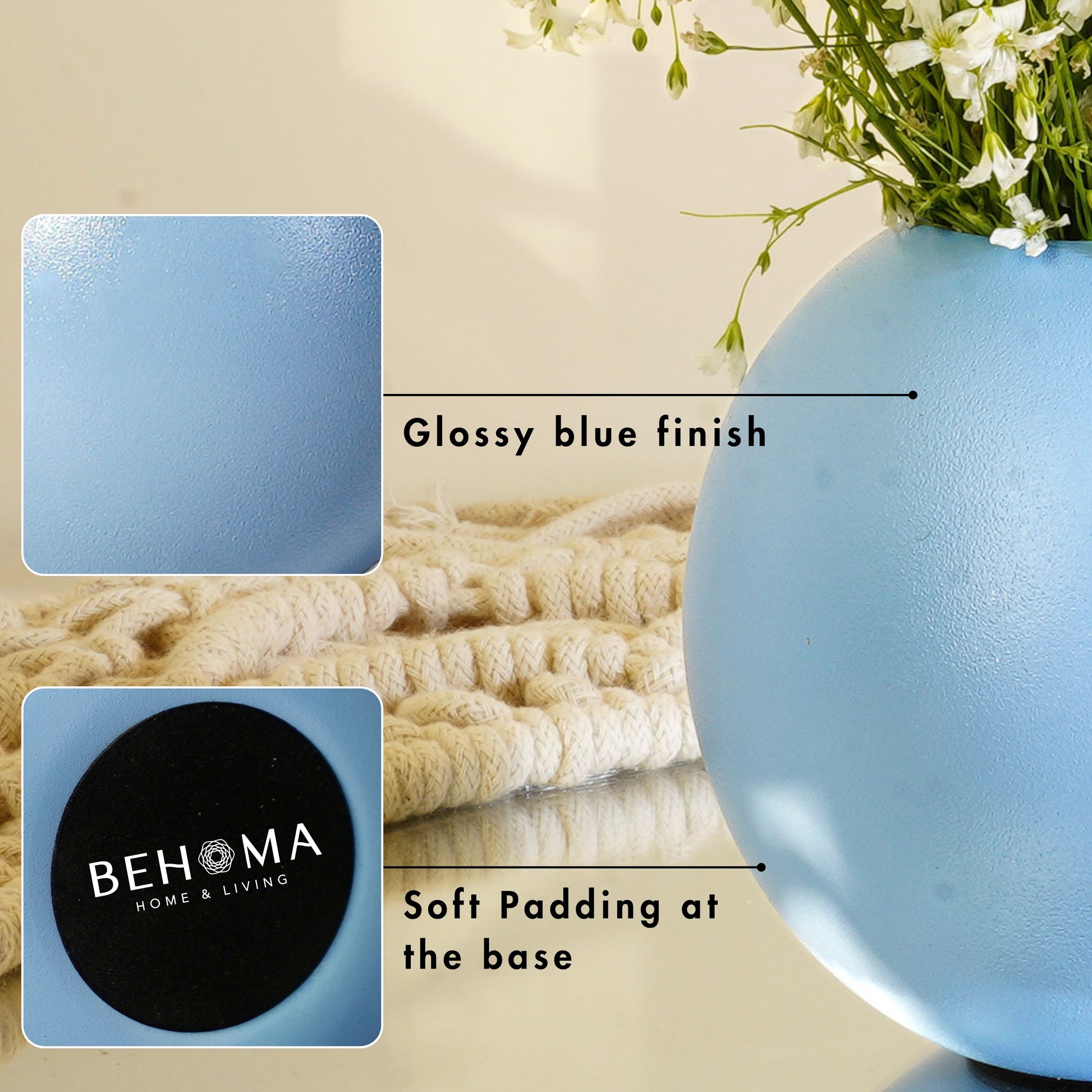 Blue Ball Vase, Small