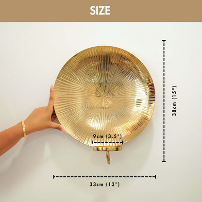 Golden Sunburst Wall Sconce