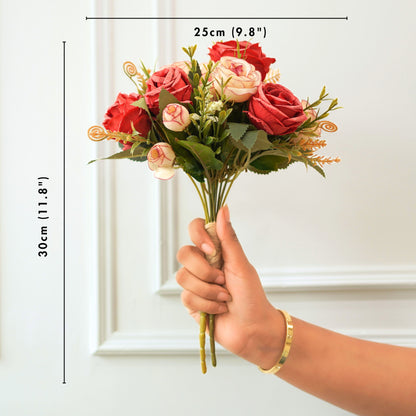 Dusky Rose Charm Bouquet, (Faux Flowers)