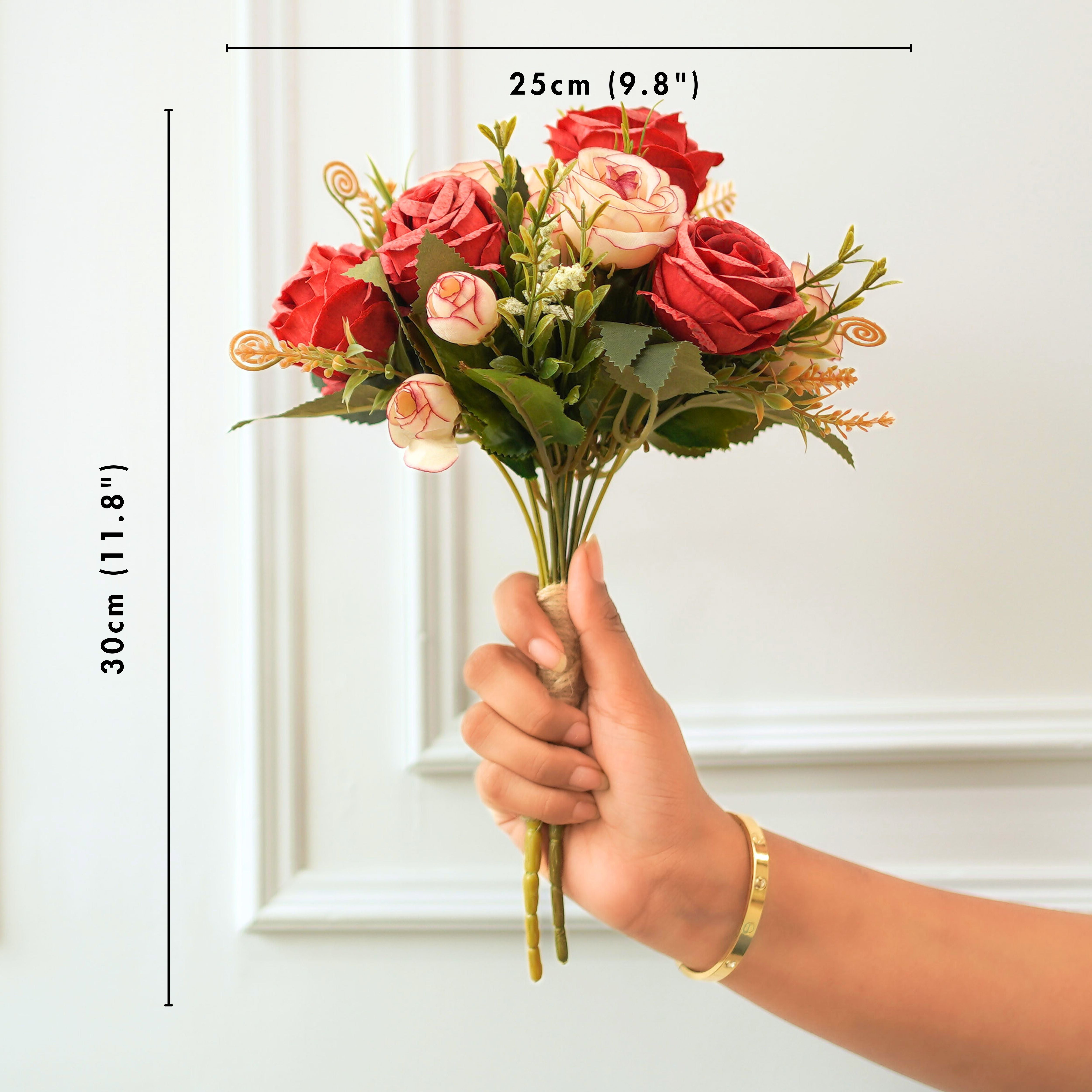 Dusky Rose Charm Bouquet, (Faux Flowers)