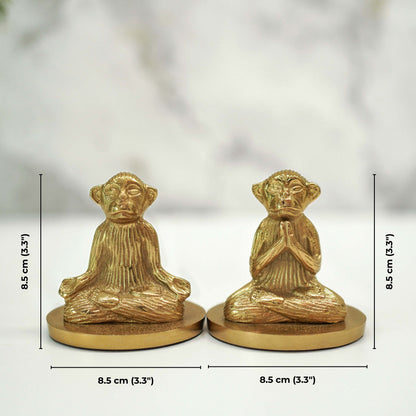 Yoga Monkey Candle Holder Set
