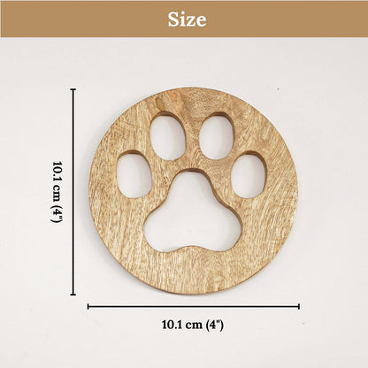 Woody Paw Print Coaster Set