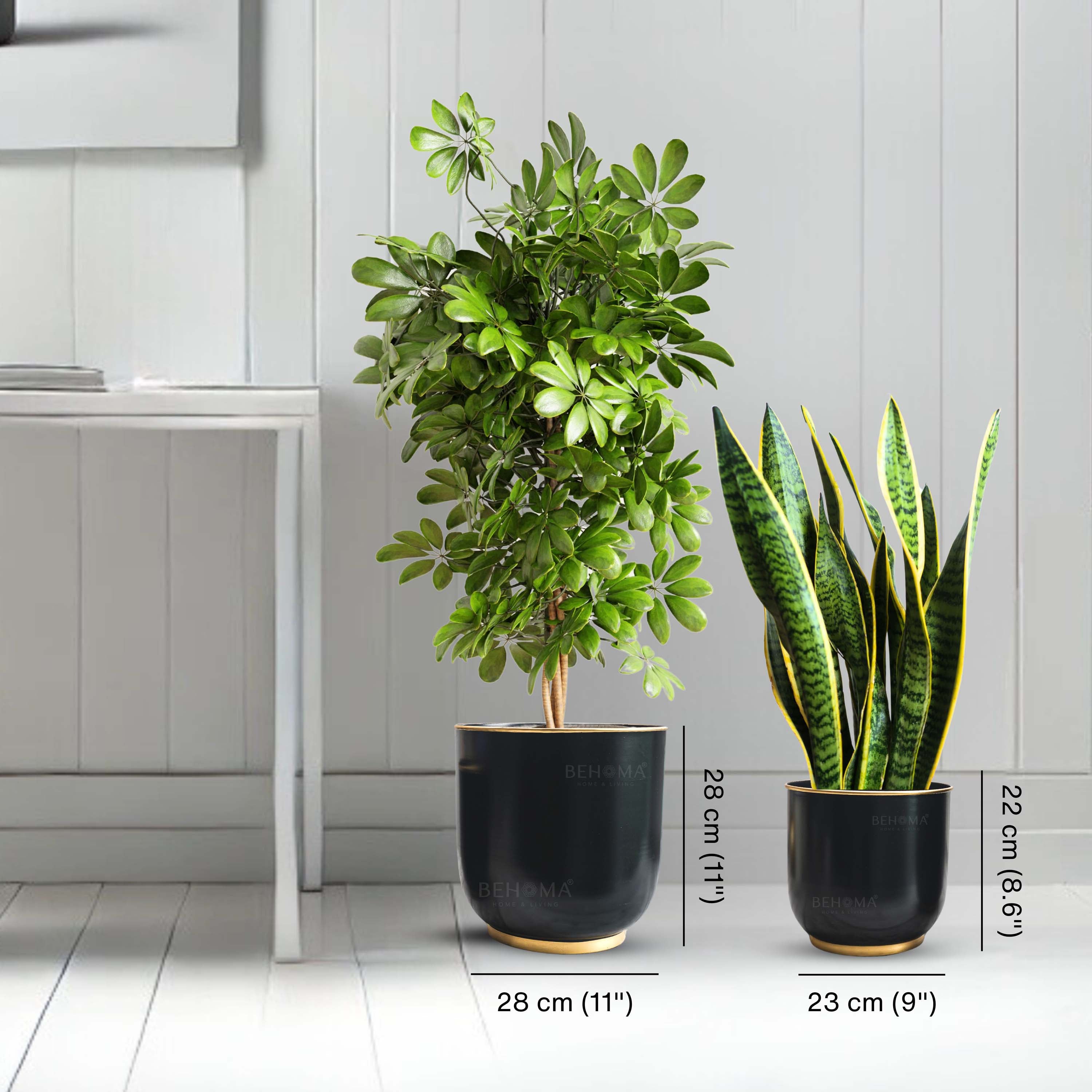 Floor Metal Planters, Set (Pot Only)