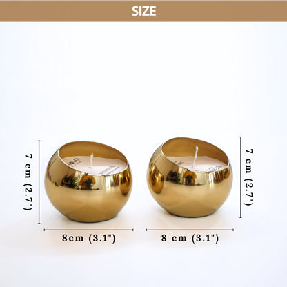 Metal Orb Scented Candle, Set