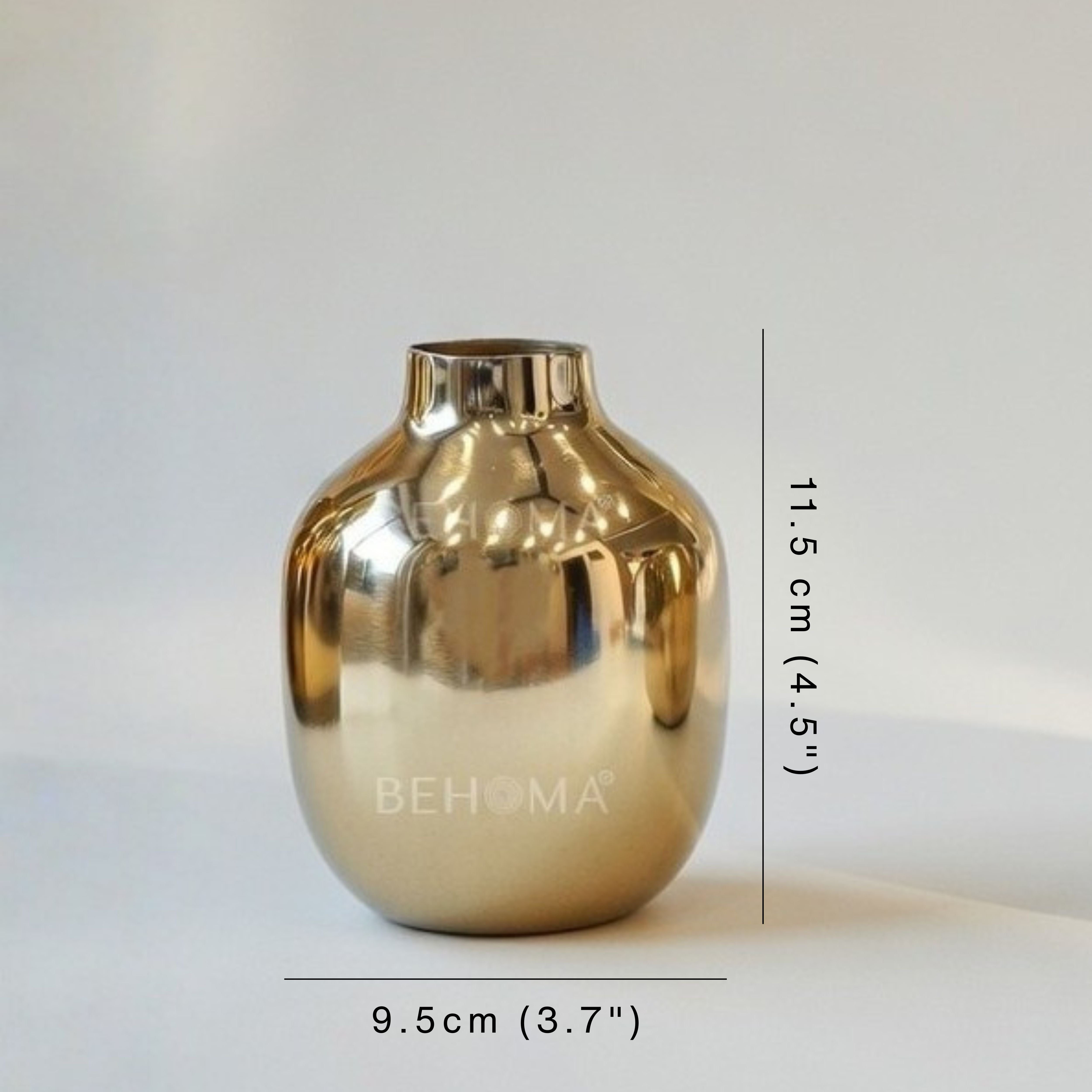 Golden Metal vase, Small