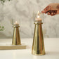 Metal T-light Holder, Set of 2 - Gold