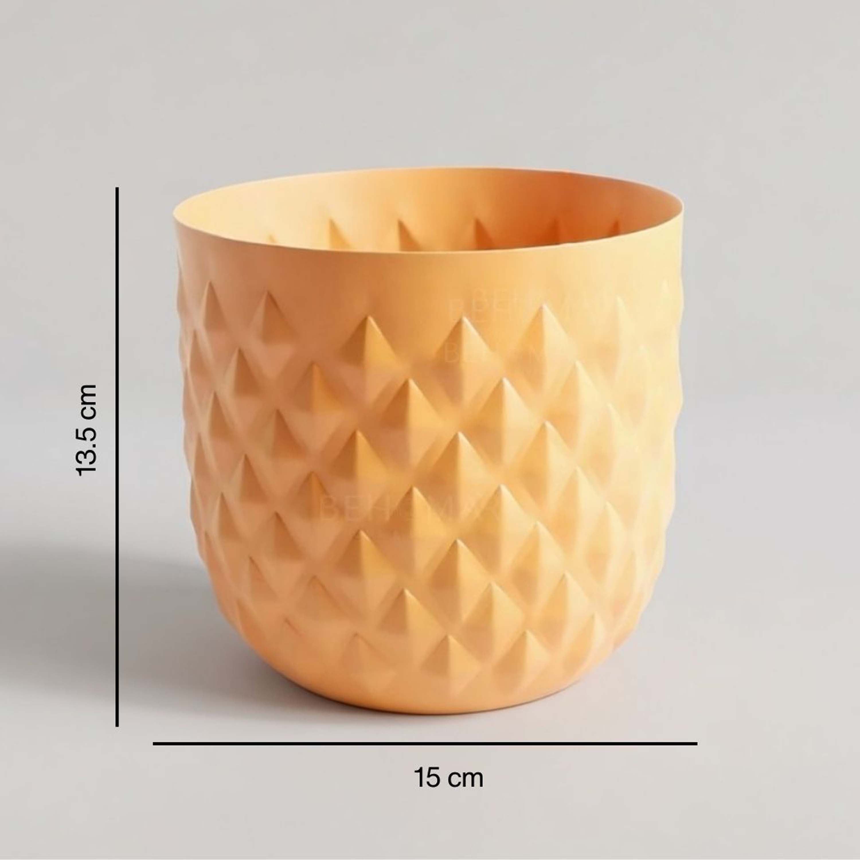 Pineapple Metal Planter, Yellow (Pot Only)