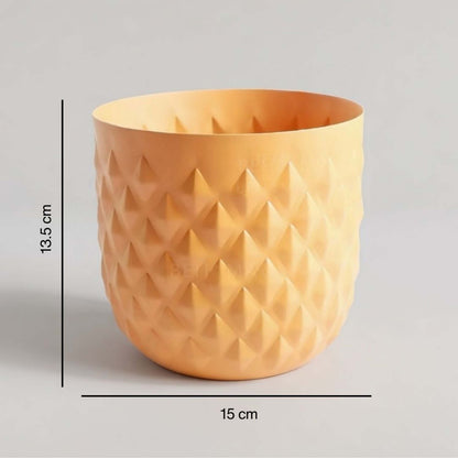 Pineapple Metal Planter, Yellow (Pot Only)