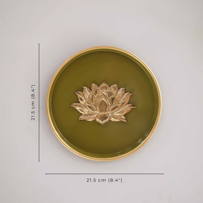 Lotus Wall Plate, Green