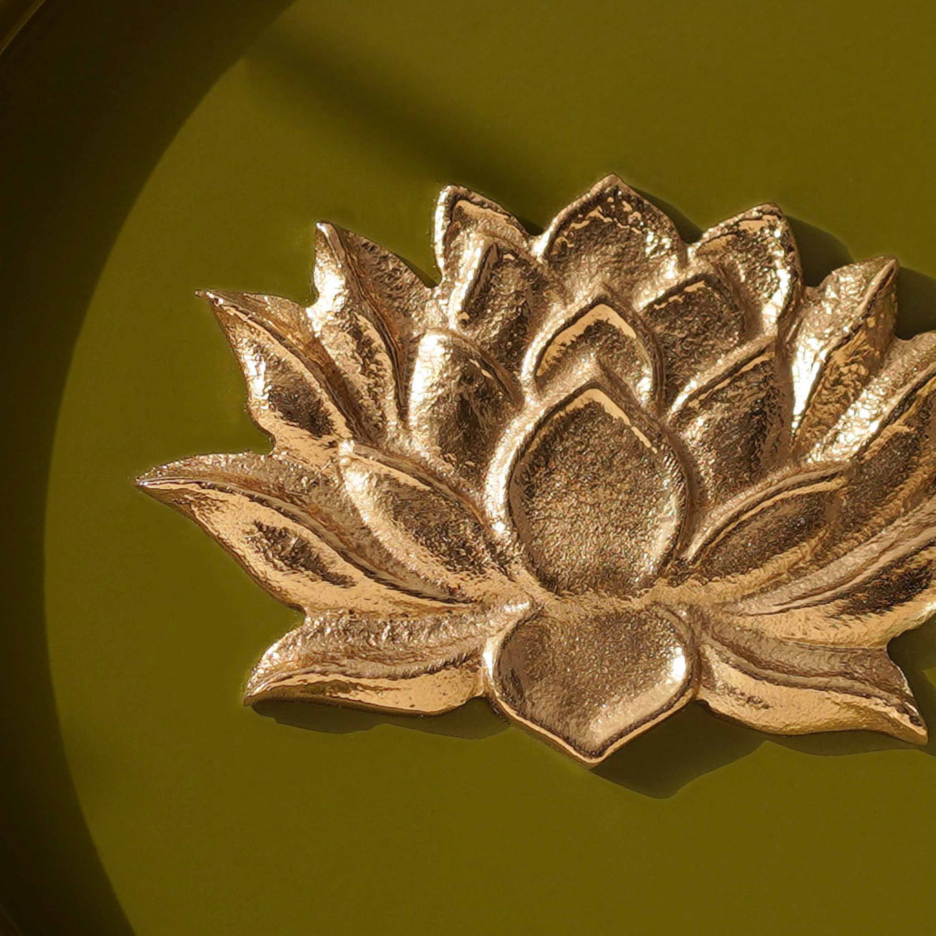 Lotus Wall Plate, Green