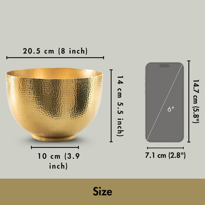 Elegant Bowl Metal Flower Vase