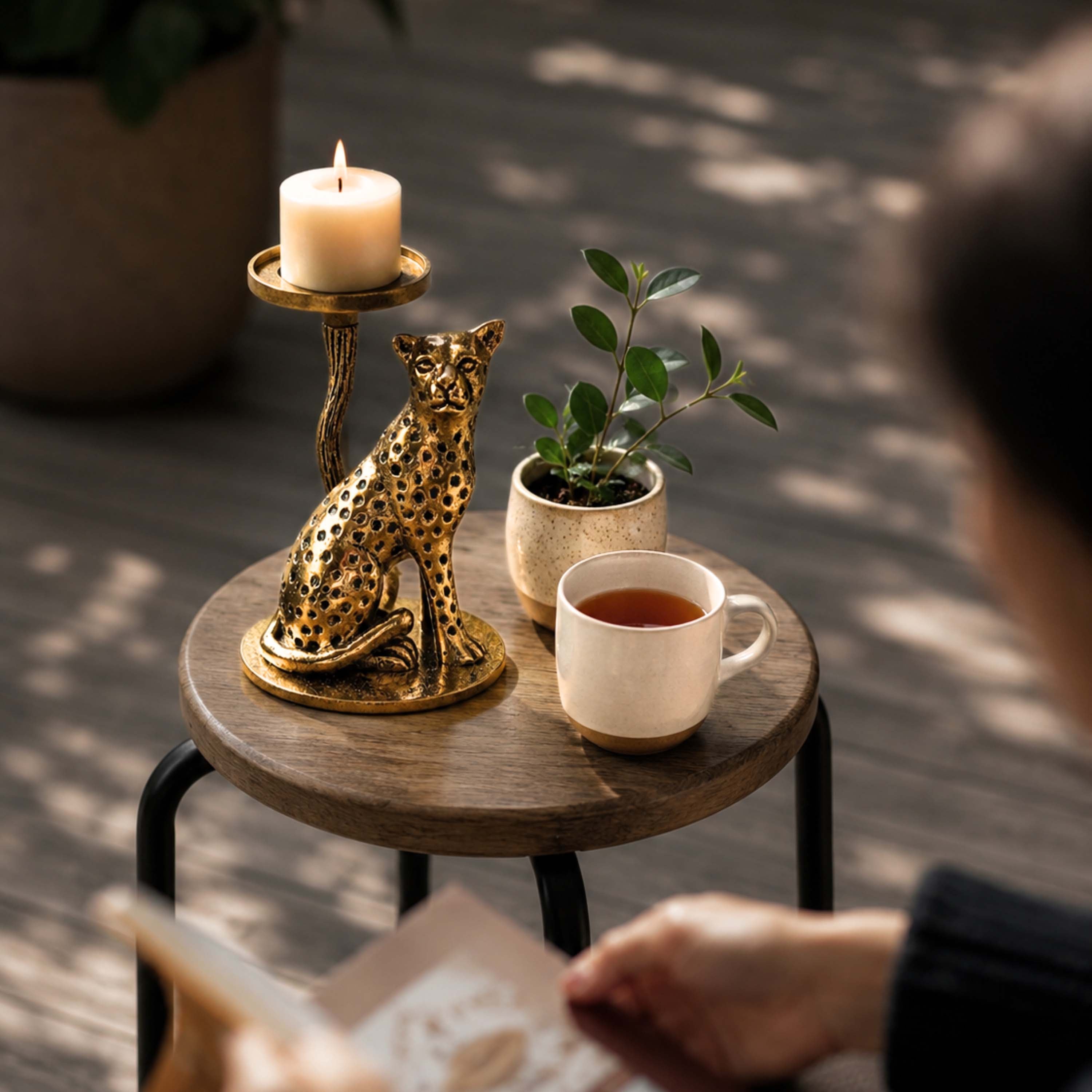 Jaguar Candle Holder
