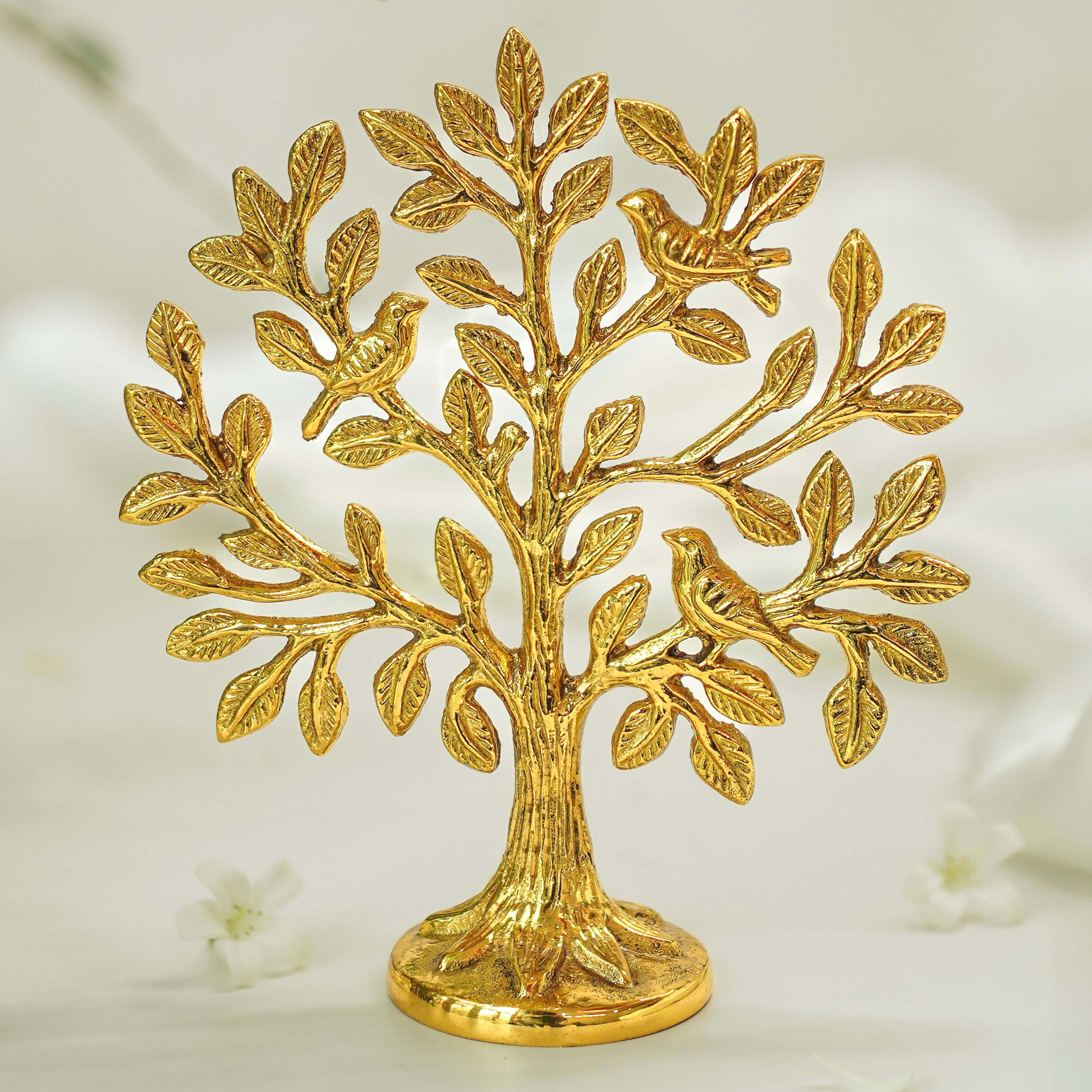 Pure Brass Kalpvriksh with Birds (6 inch)