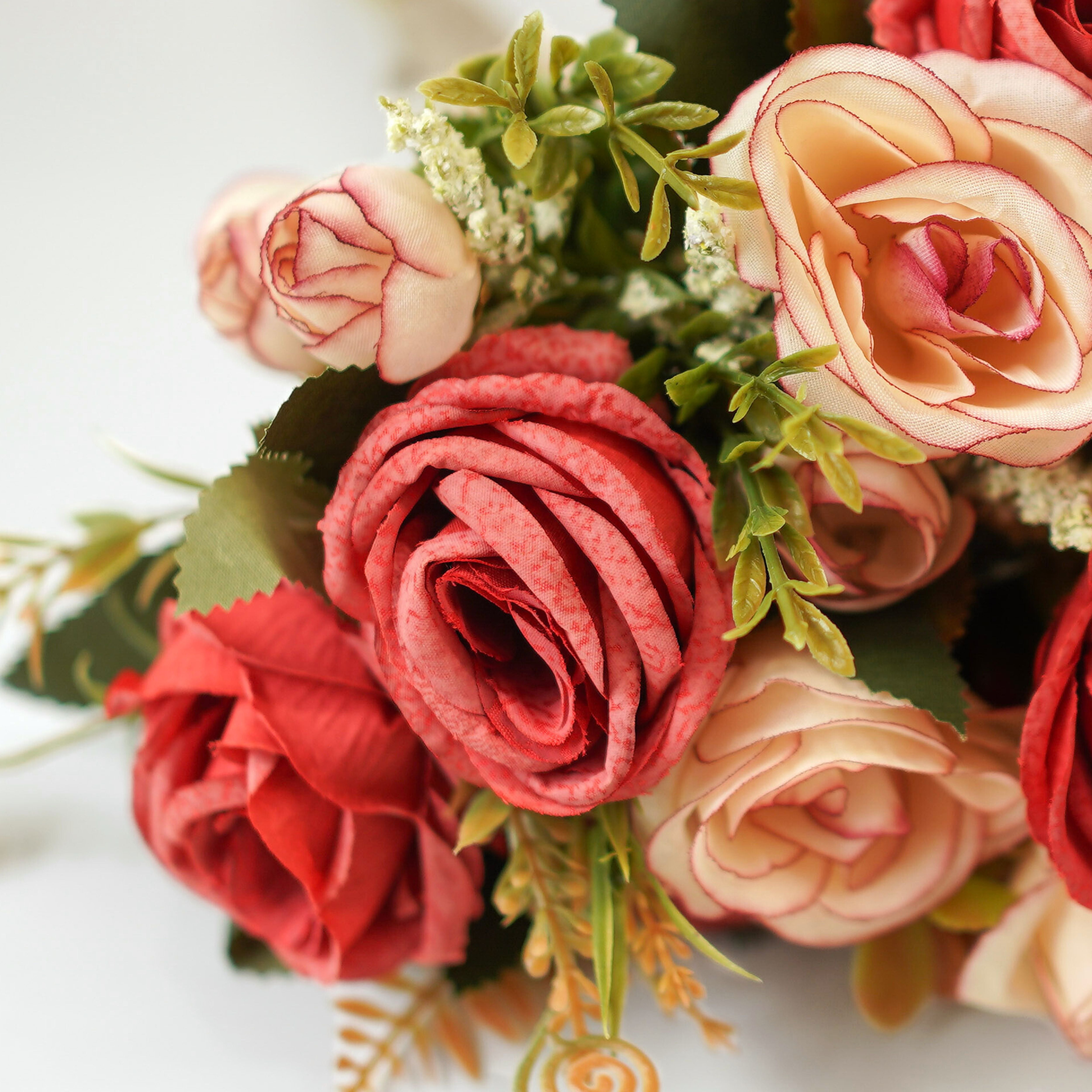 Dusky Rose Charm Bouquet, (Faux Flowers)