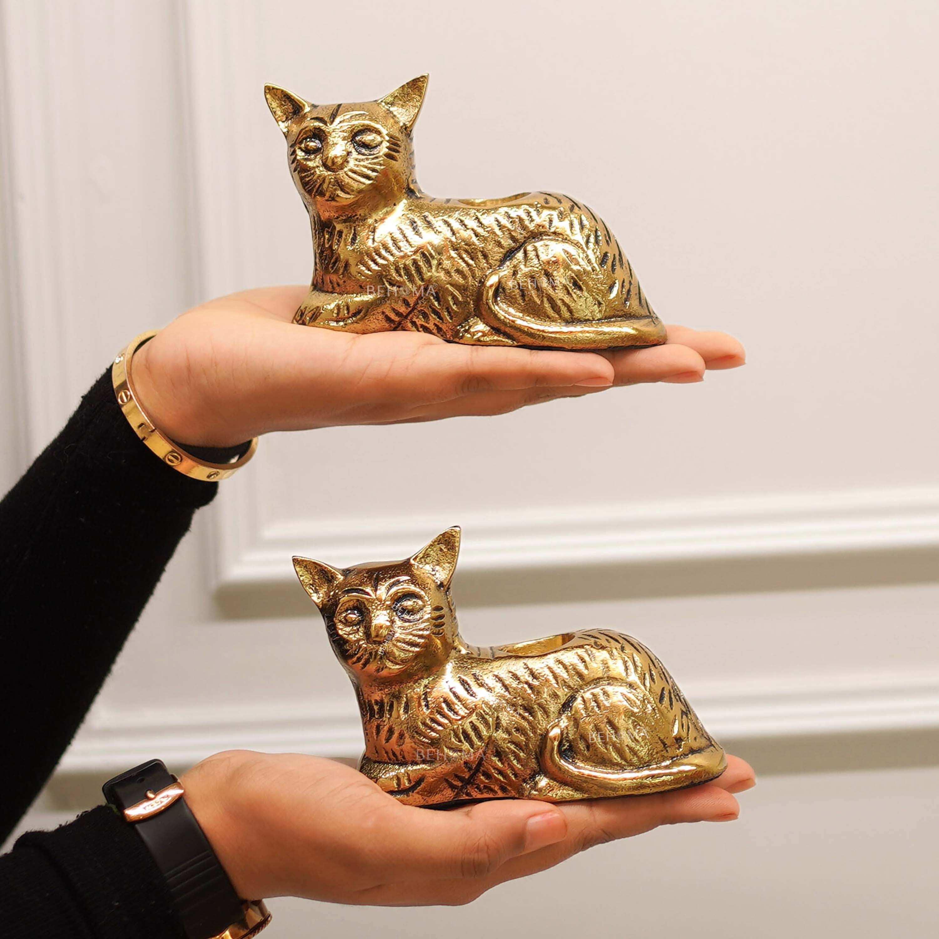 Cat Pair Candle Stands