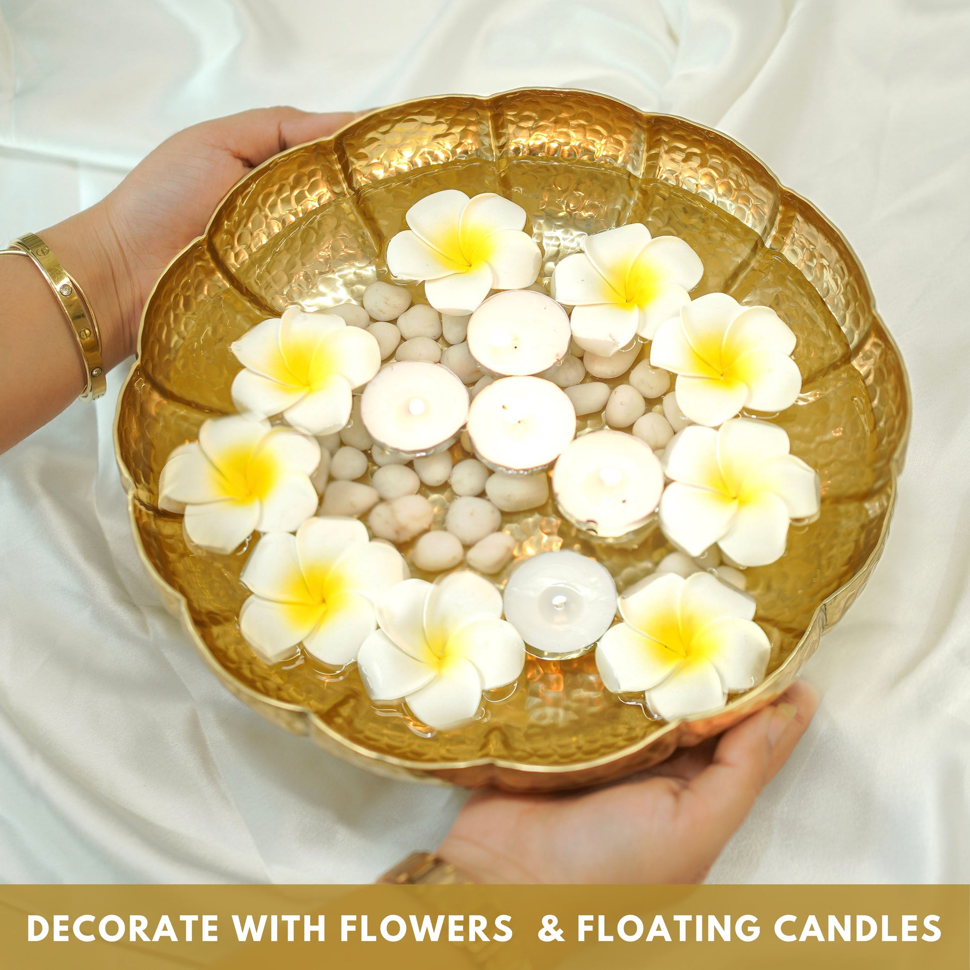 Decorative urli bowl Diwali, Decor urli bowl, metal urli set, floating flower urli, Diwali Gift, Diwali Gifts
