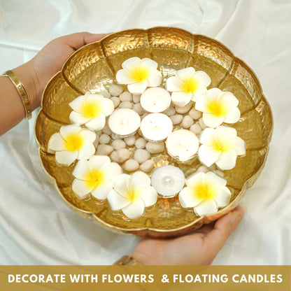 Decorative urli bowl Diwali, Decor urli bowl, metal urli set, floating flower urli, Diwali Gift, Diwali Gifts
