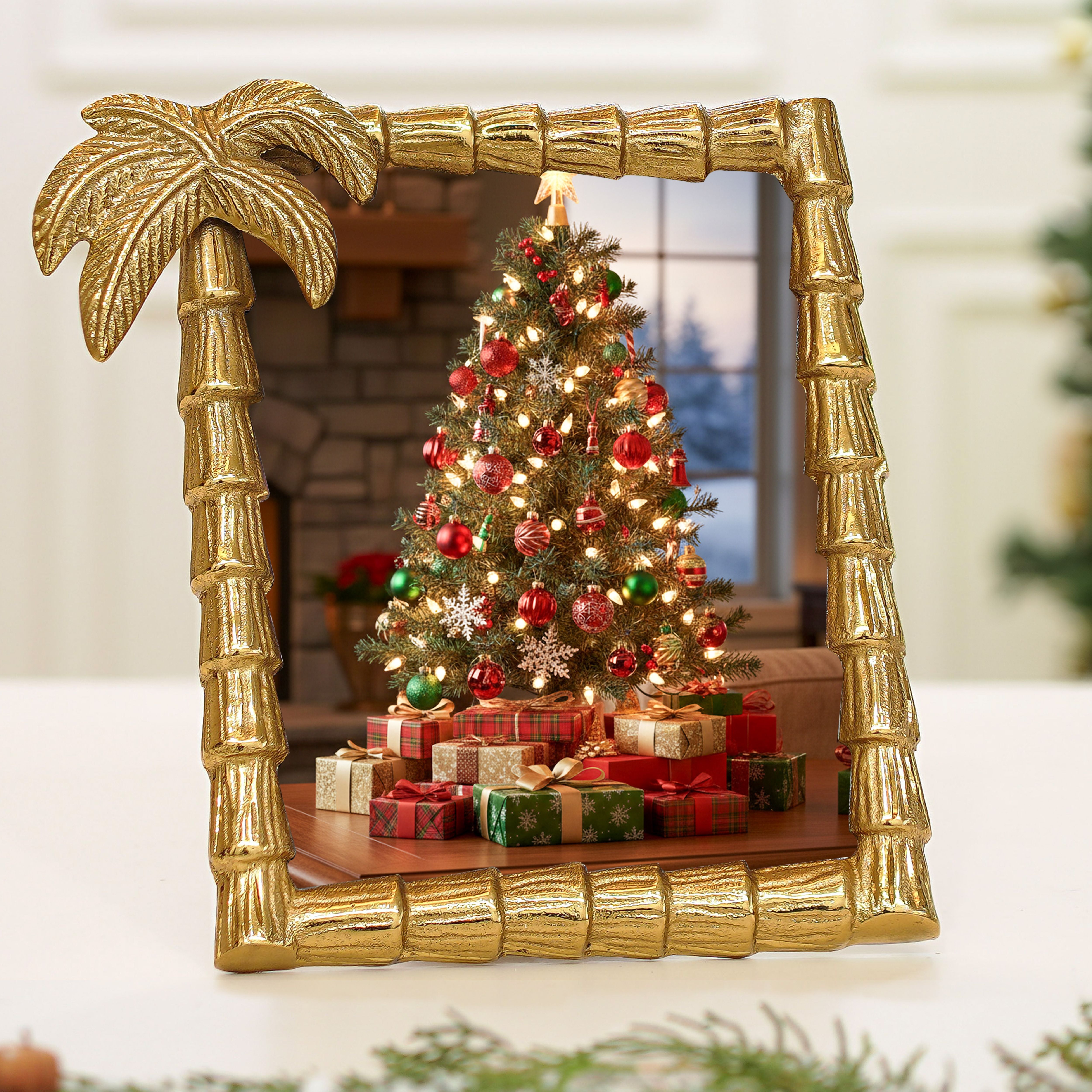 Tropical Gold Palm Tree Frame, 6x8 Inch