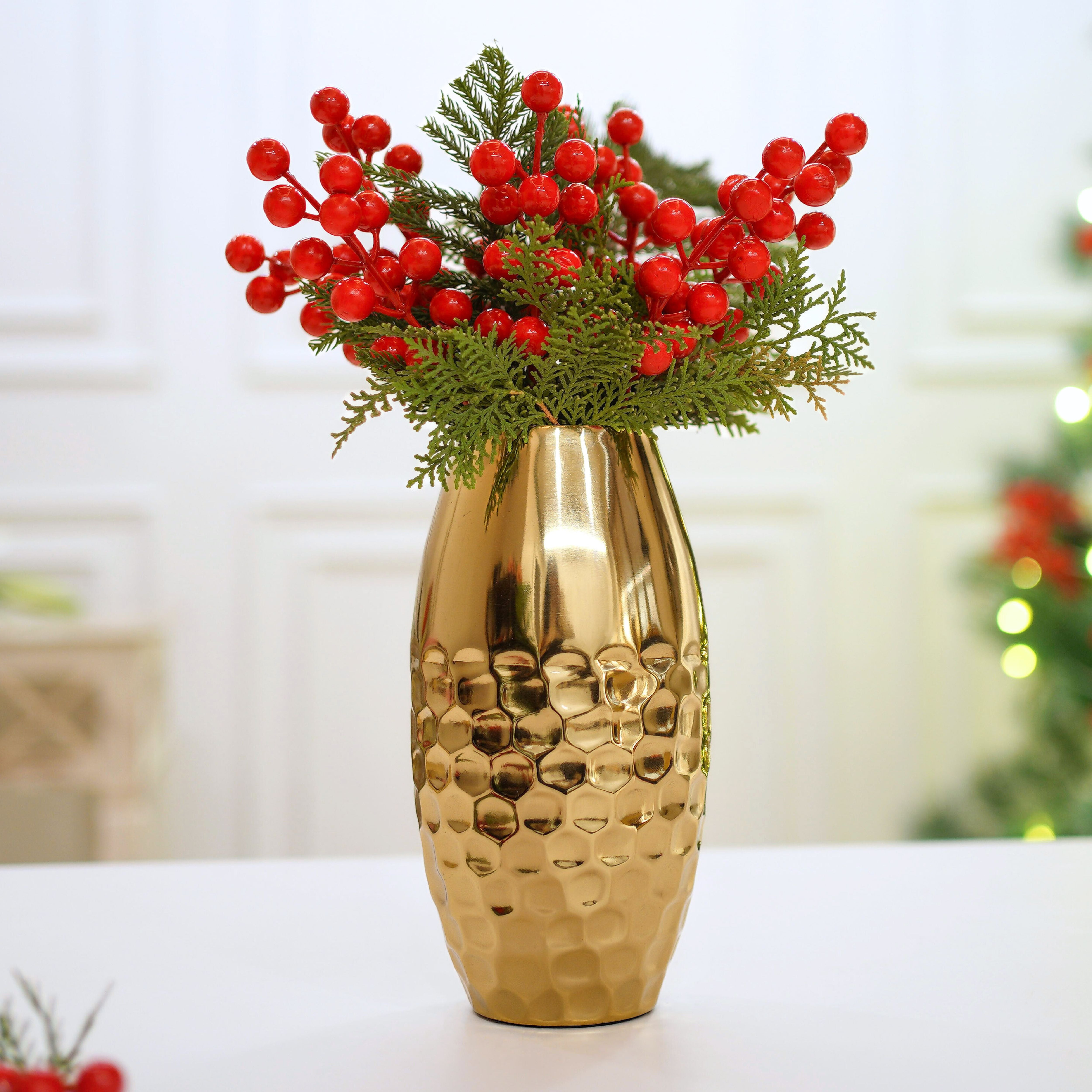 Modern Metal Flower Vase Gold