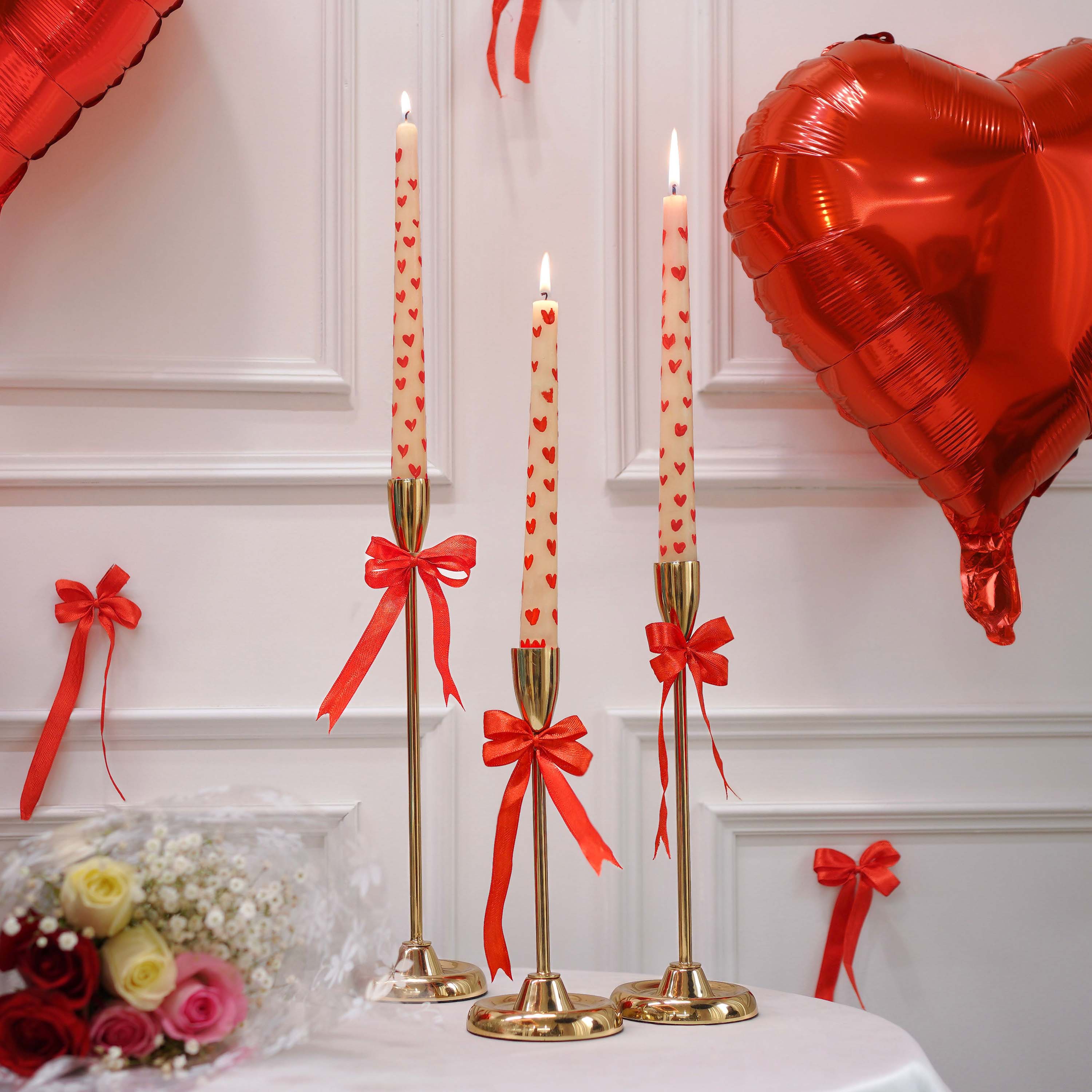 Luxury Metal Taper Candle Holder Set