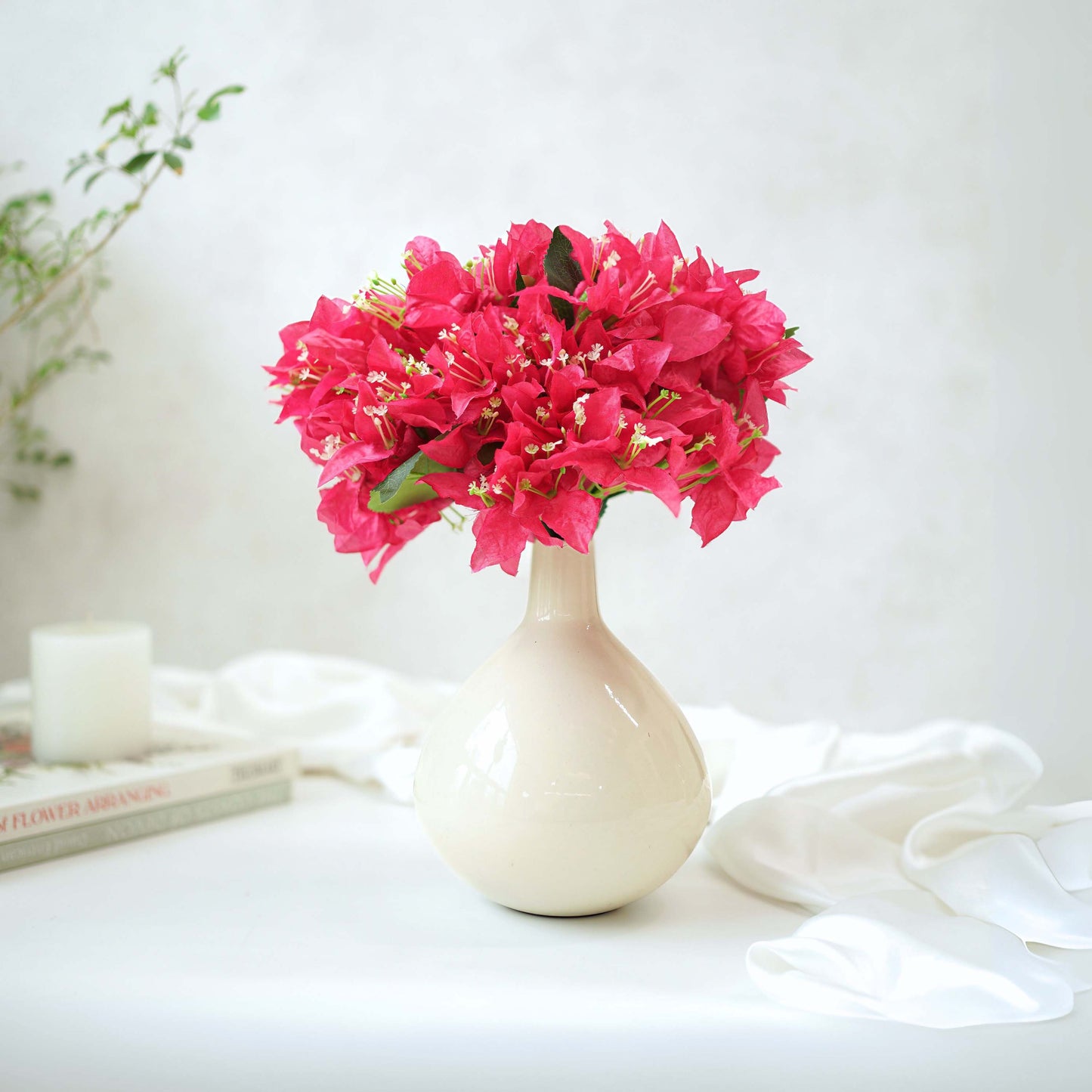 Bougainvillea Bouquet, Magenta (Faux Flowers)