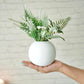 White Ball Flower vase Small