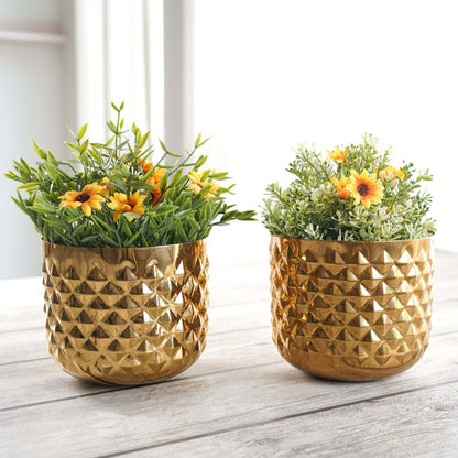 Pineapple Metal Planter, Set (Pot Only)