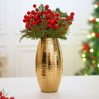 Modern Metal Flower Vase | Gold
