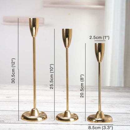 Luxury Metal Taper Candle Holder Set