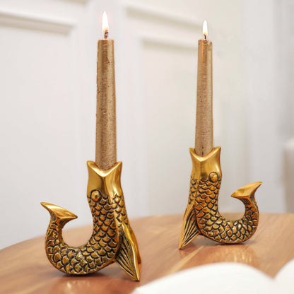 Fish Taper Candle Holder Set