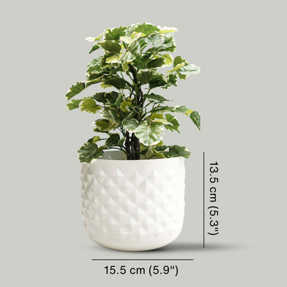 Pineapple Metal Planter, White (Pot Only)