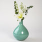 Mist green tall flower vase with flower 