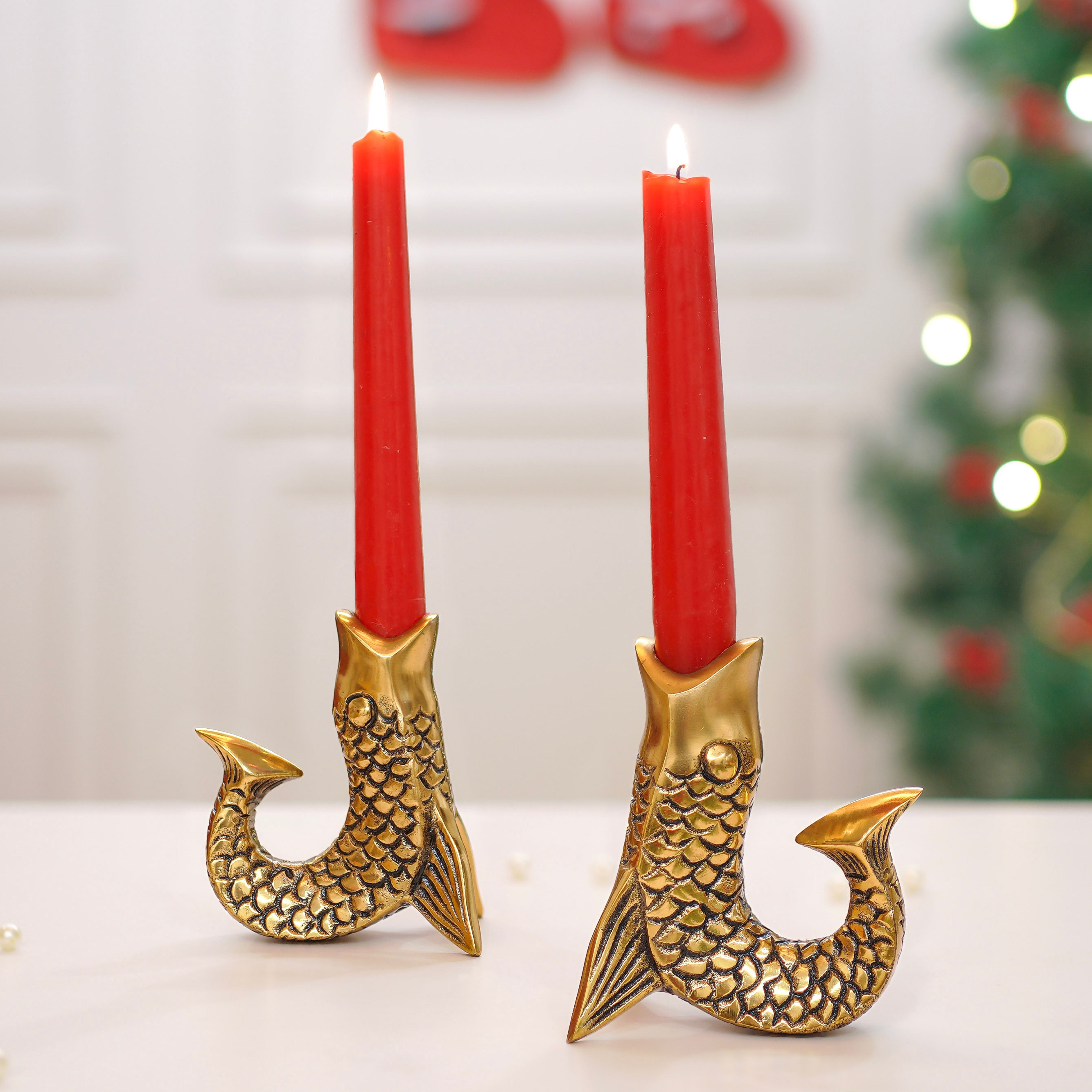 Fish Taper Candle Holder Set