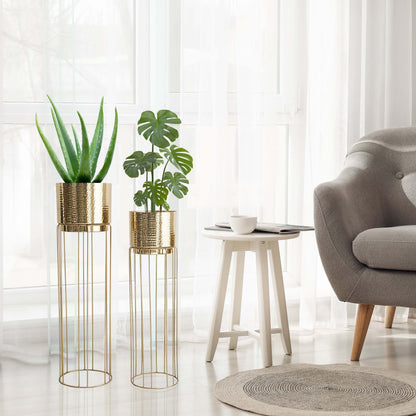 Tall Stand Metal Planter, Set (Planter Only)