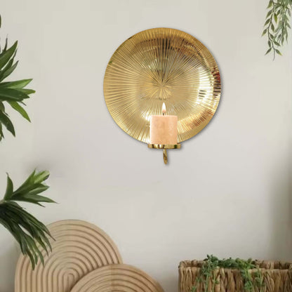 Golden Sunburst Wall Sconce