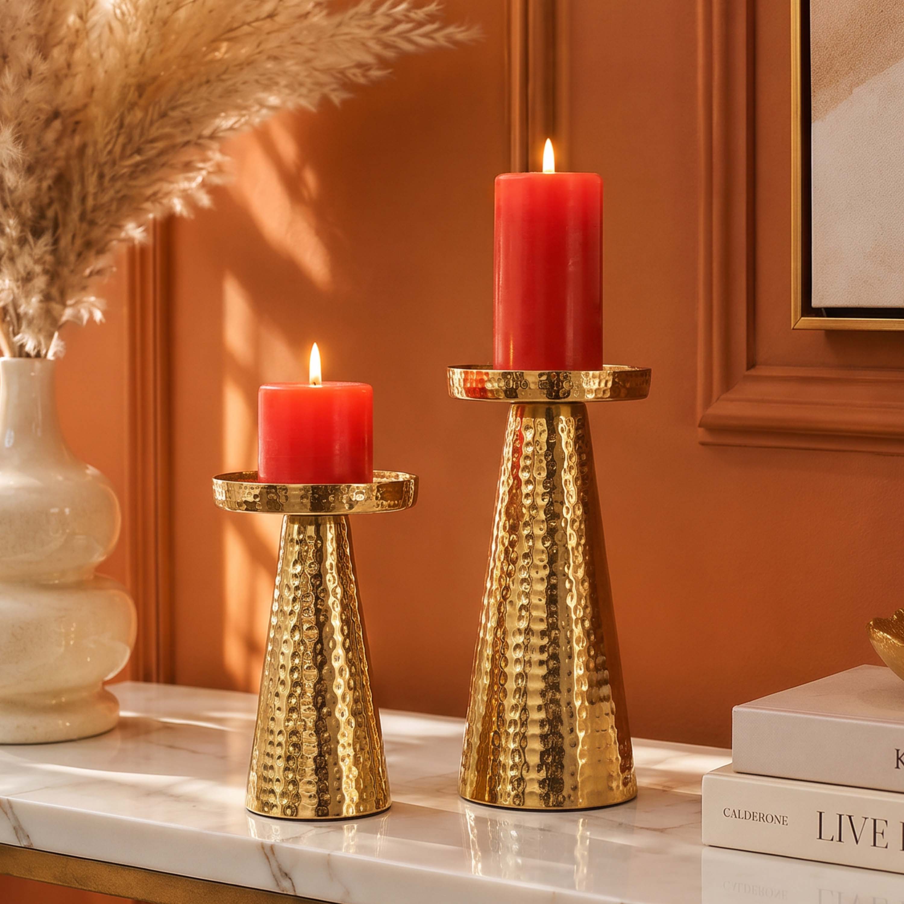 Hammered Candle Holders