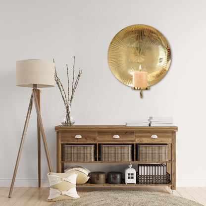 Golden Sunburst Wall Sconce