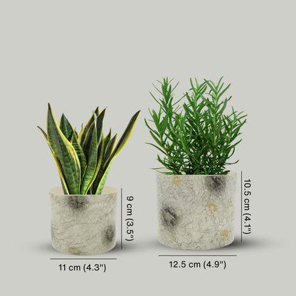 Off-White Mini Metal Planter (Pot Only)