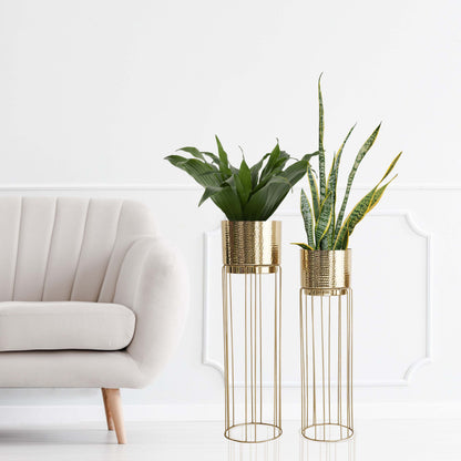 Tall Stand Metal Planter, Set (Planter Only)