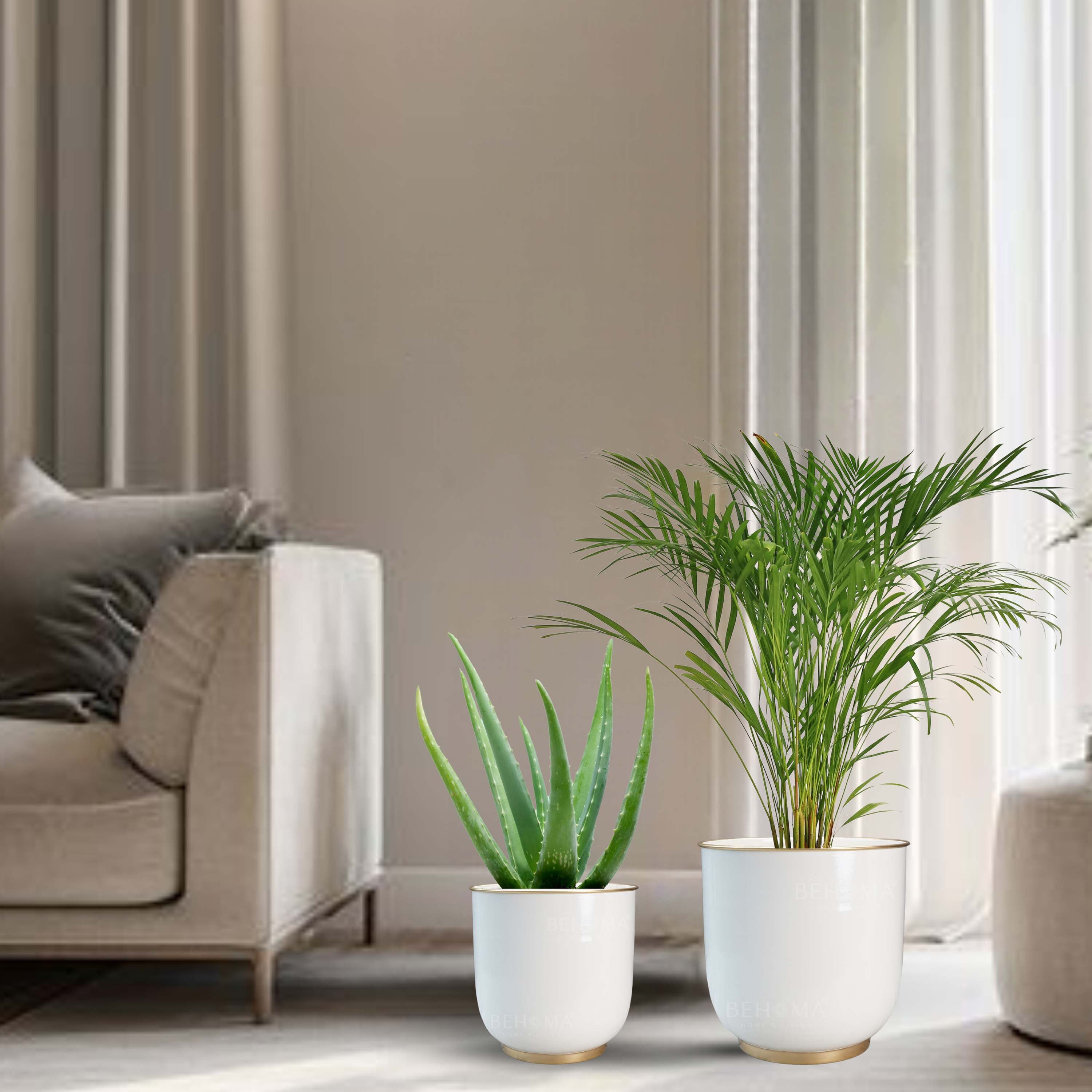 Floor Metal Planter, Set (Pot Only)