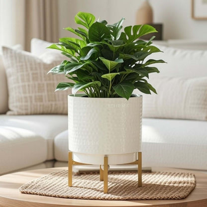 Hammered Metal Planter, Small (Planter Only)