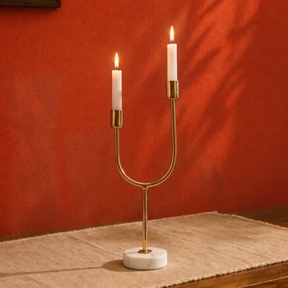 Golden Arc Candle Holder