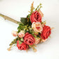 Combo of Metal Vase and Pink Roses
