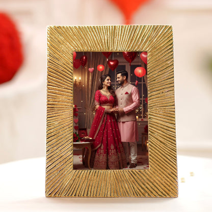 Sunburst Photo Frame, Gold, 5x7