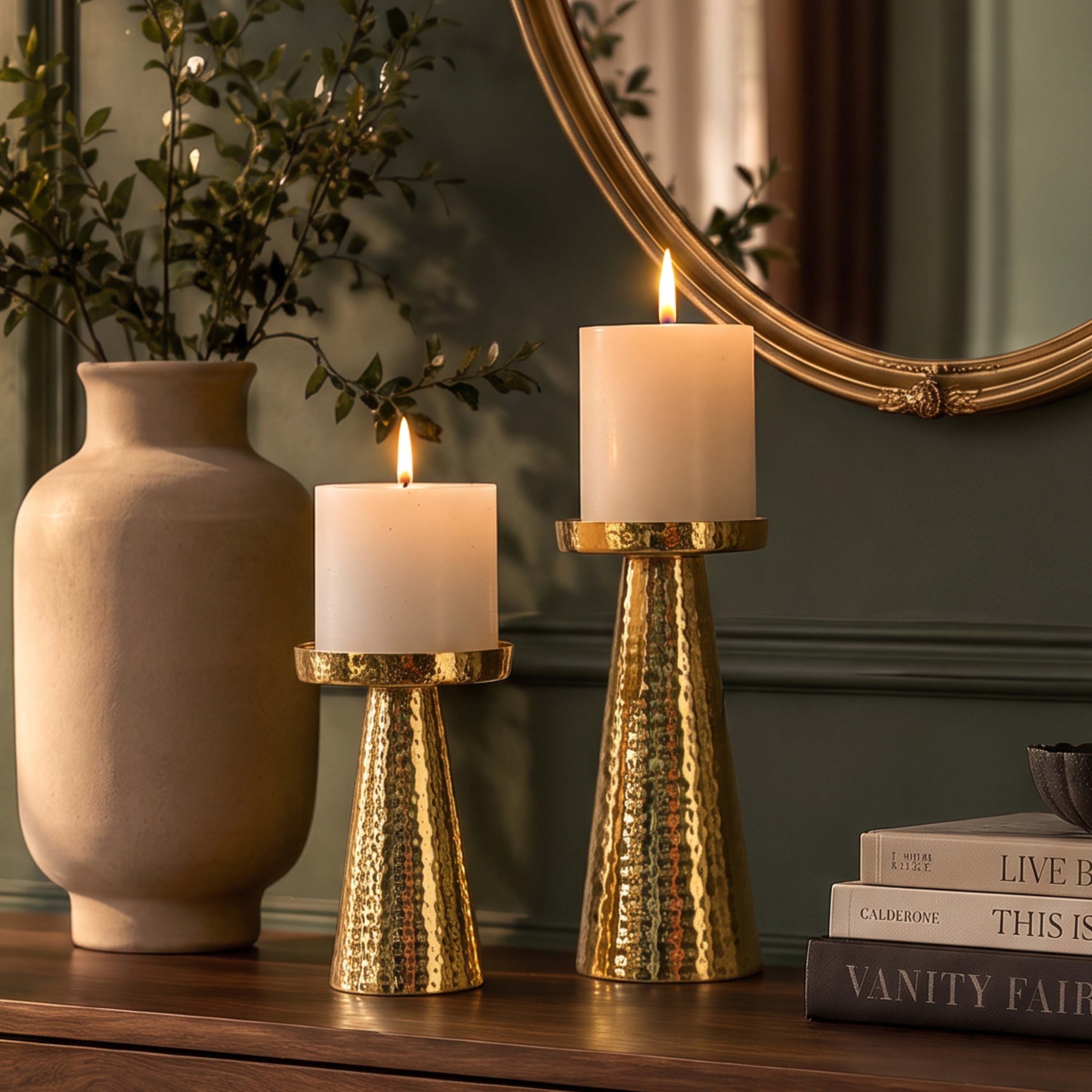 Hammered Candle Holders