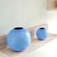 Metal Blue ball flower vase set of 2 