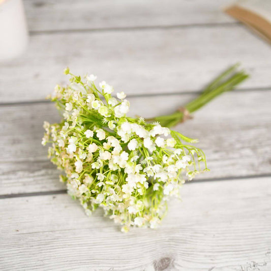 Baby's Breath Bouquet, White (Faux flowers)