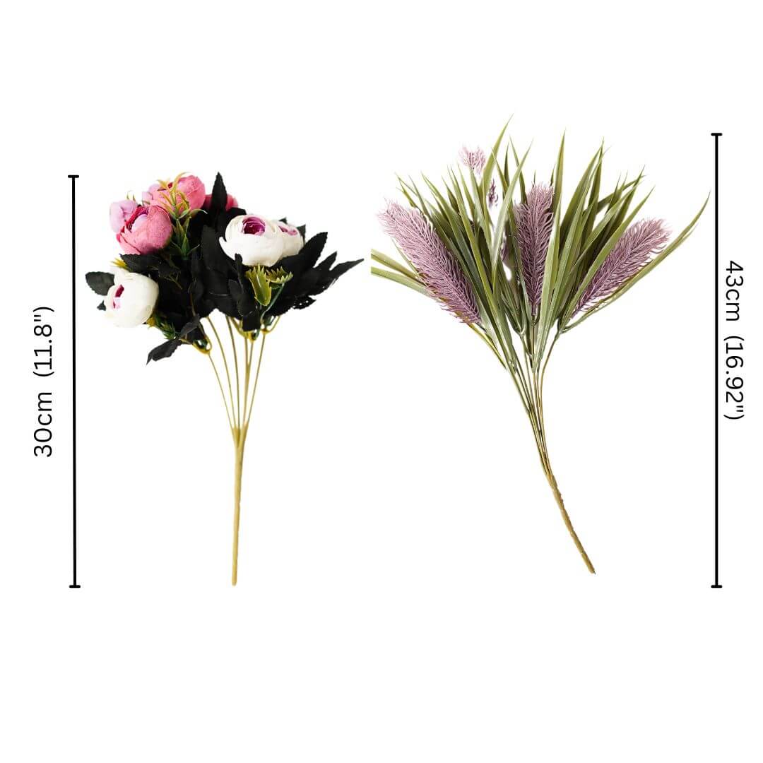 Behoma Purple Decorative Flower Bunch, (Faux Flowers)