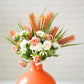 Peach Rose with Flower Filler, Bouquet, (Faux Flowers)