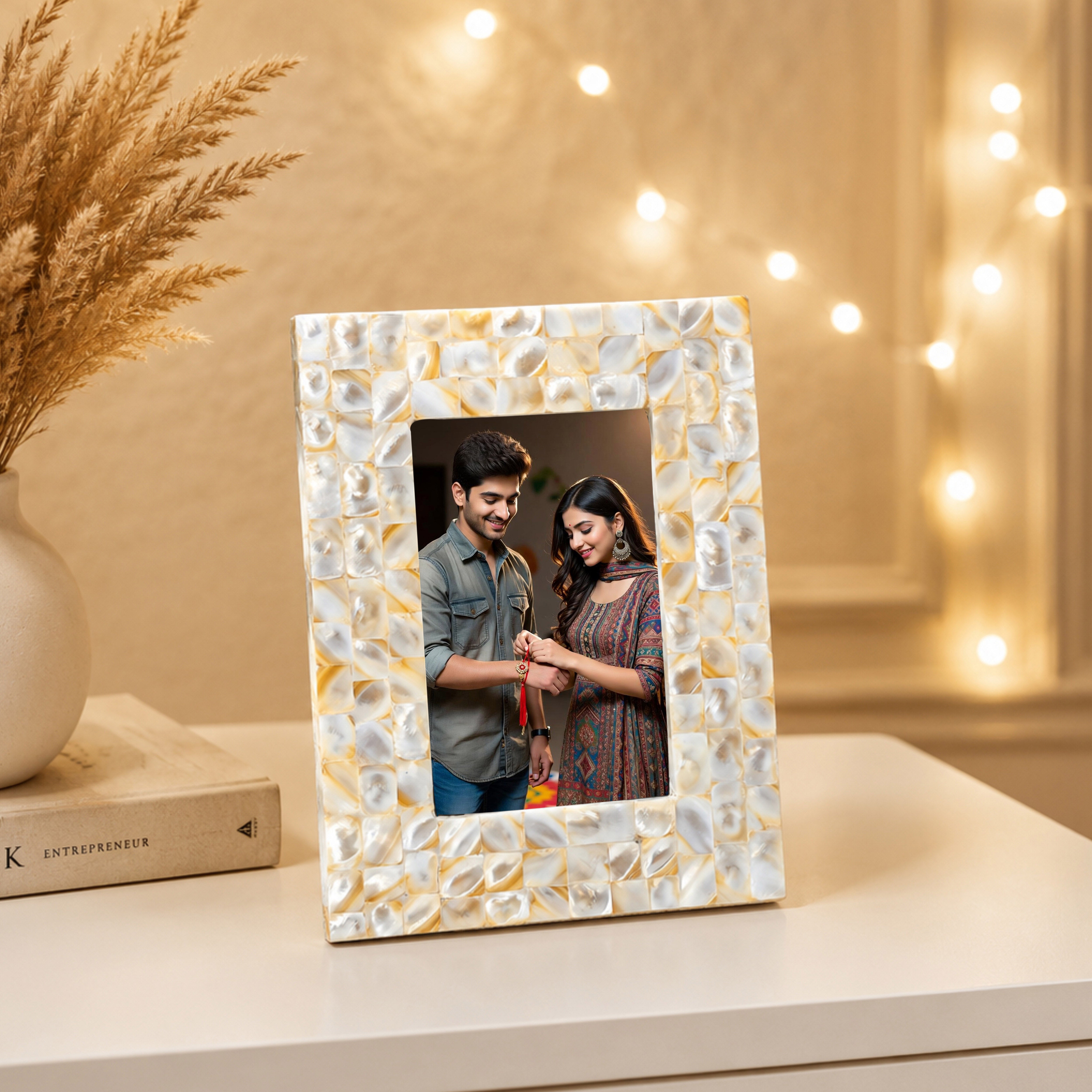 Elegant Pearl Photo Frame - 4x6